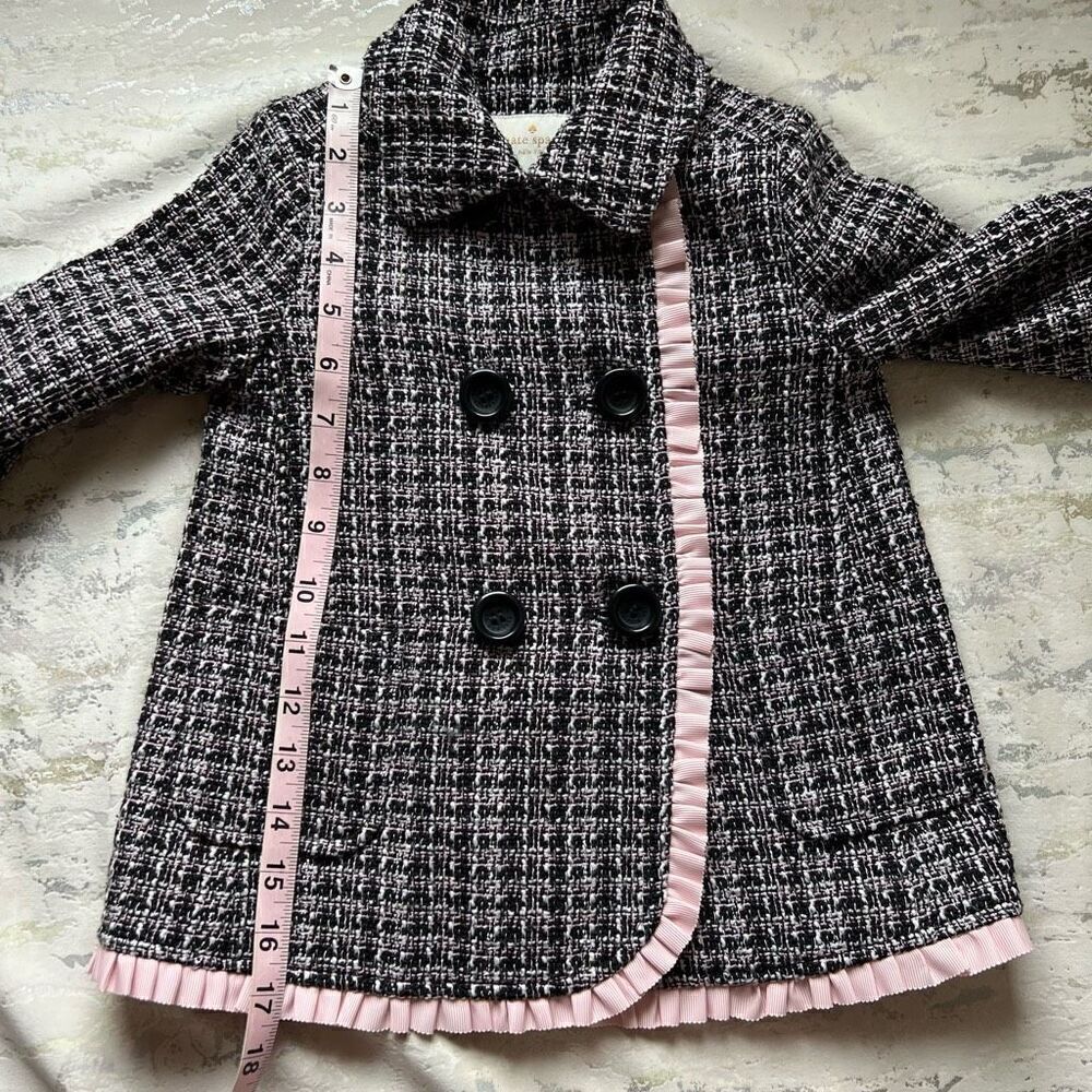 Kate Spade New York Baby Girls' Tweed Coat black - Picture 5 of 10